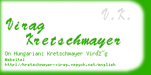 virag kretschmayer business card